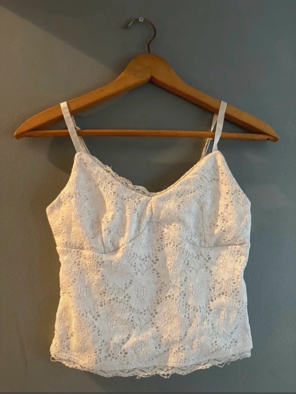 No Boundaries White Lace Camisole Tank Top